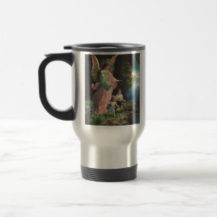 Mug De Voyage Ange gardien protégeant des enfants près d'une cor