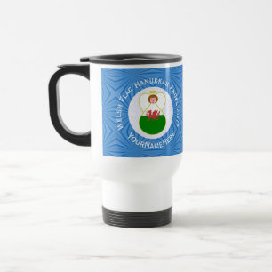 Mug De Voyage Angel du drapeau gallois Hanoukka