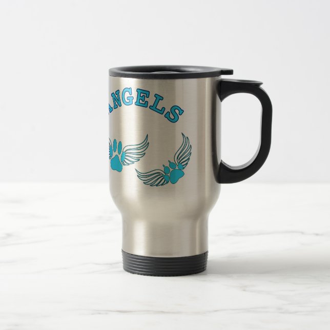 Mug De Voyage Angel Pis Animaux En Bleu (Droit)