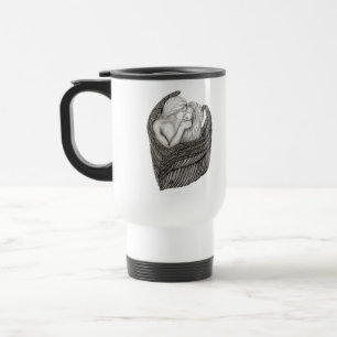 Mug De Voyage Angels Kissing, noir et blanc Design