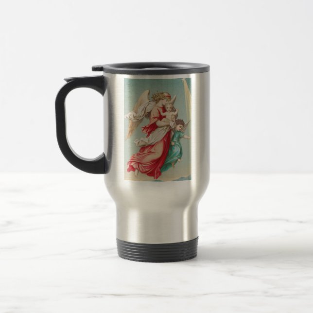 Mug De Voyage Anges Gardiens portant un enfant Art éthéré (Gauche)