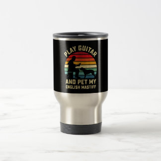 Mug De Voyage Anglais Ma Lover Guitariste Propriétaire d'un chie