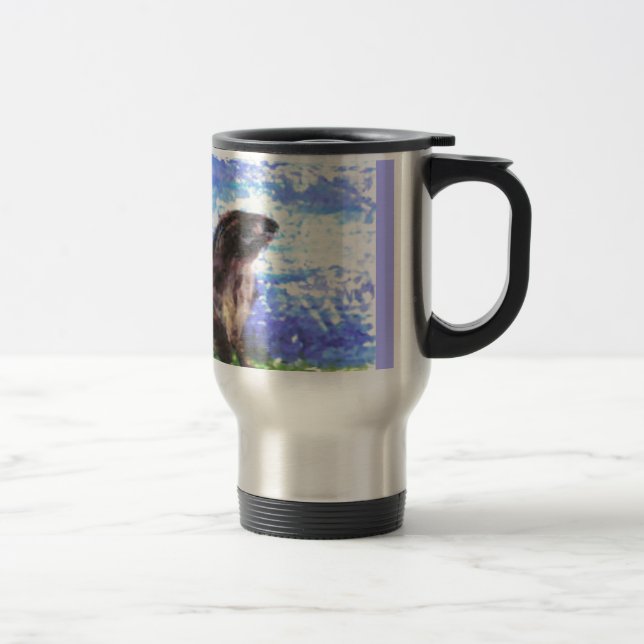 Mug De Voyage Animal Art Sparkly River Otter (Droit)
