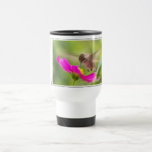 Mug De Voyage Animal de faune d'oiseau de colibri floral