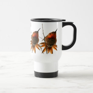 Mug De Voyage Animal de faune d'oiseau de colibri floral
