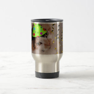 Mug De Voyage Animal de fête/chat Calico