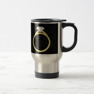 Mug De Voyage Anneau de solitaire de diamant