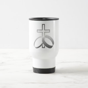 Mug De Voyage Anneaux et croix de mariage pour épouser et