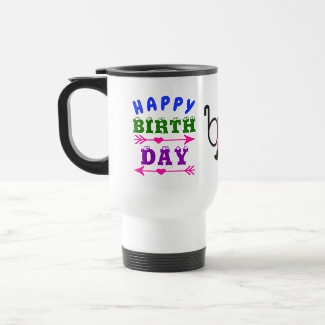 Mug De Voyage Anniversaire Avril Fool's Day Fools Moustache & lu (Gauche)