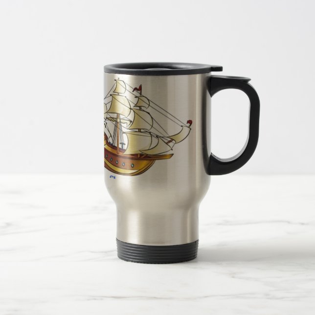 Mug De Voyage Anniversaire de bateau de navigation de descendant (Droit)