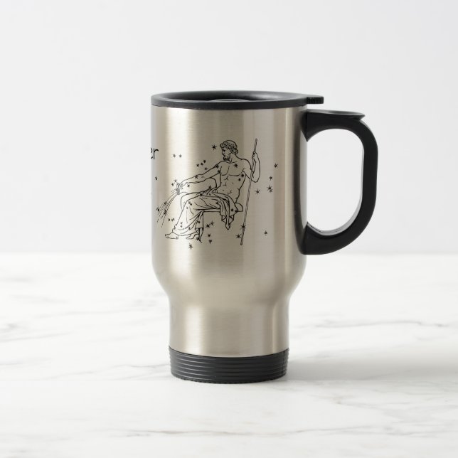 Mug De Voyage Anniversaire personnalisé par Verseau vintage (Droit)