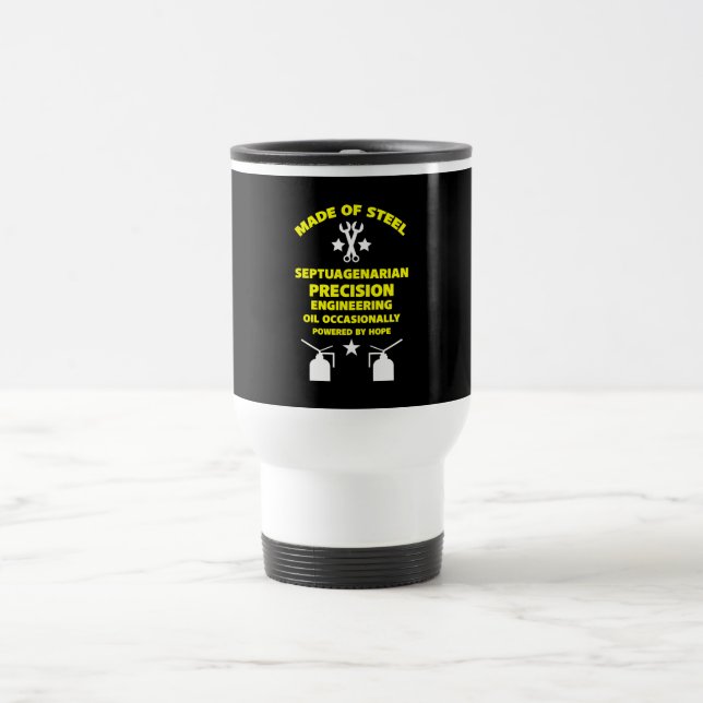 Mug De Voyage Anniversaire Septuagénaire (Centre)