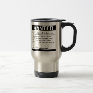 Mug De Voyage Annonce Recherchée de génie mauvais