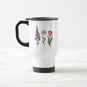 Mug De Voyage Anti-Trump subtil - Tulipe Daisy Foxglove III