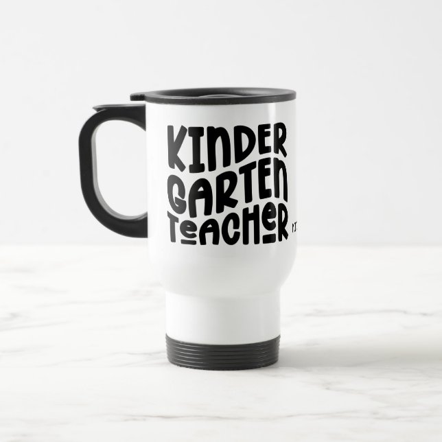 Mug De Voyage Appréciation de l'enseignant de la maternelle (Gauche)