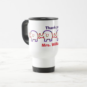 Mug De Voyage Appréciation de l'enseignant Eléphant Parade Merci
