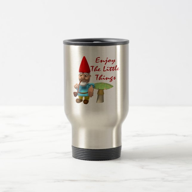 Mug De Voyage Appréciez le petit gnome de choses (Centre)