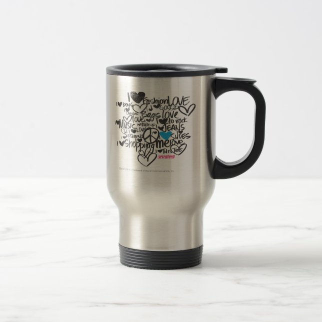 Mug De Voyage Aqua de graffiti (Droit)