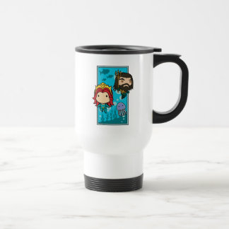 Mug De Voyage Aquaman | Chibi Mera & Aquaman Graphisme sous-mari