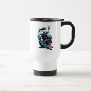 Mug De Voyage Aquaman Orm, Manta noir, Tylosaur, et bateaux
