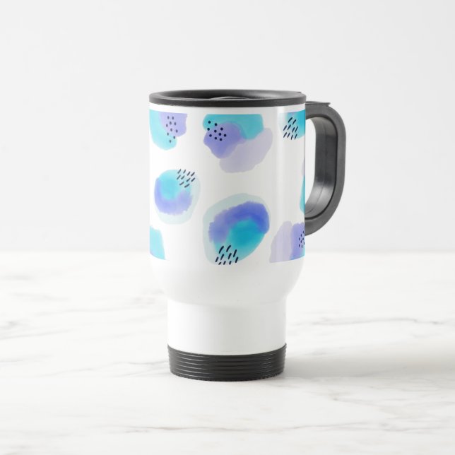 Mug De Voyage Aquarelle Brosse Voyage Mug (Devant droit)
