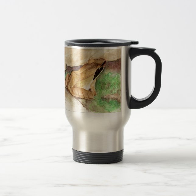 Mug De Voyage Aquarelle de grenouille à bois (Droit)