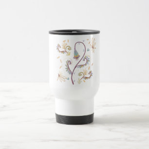 Mug De Voyage aquarelle florale élégante