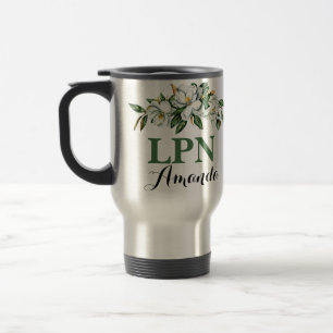 Mug De Voyage Aquarelle LPN Vert Floral Magnolia Graduation