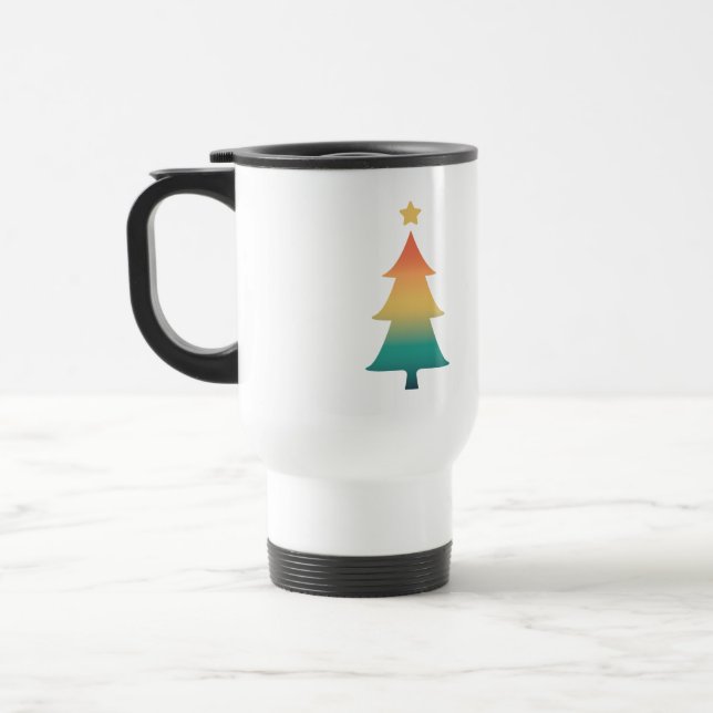 Mug De Voyage Arbre de Noël au crépuscule (Gauche)