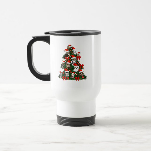 Mug De Voyage Arbre de Noël des Chouettes (Gauche)