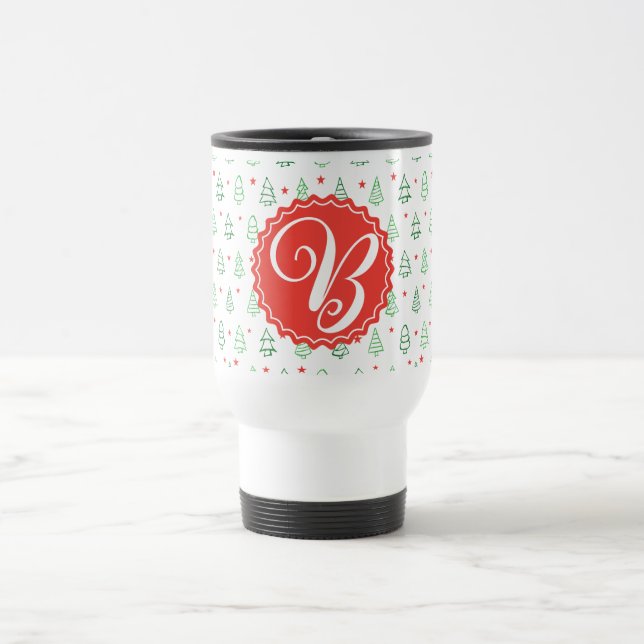 Mug De Voyage Arbre de Noël rouge et vert (Centre)