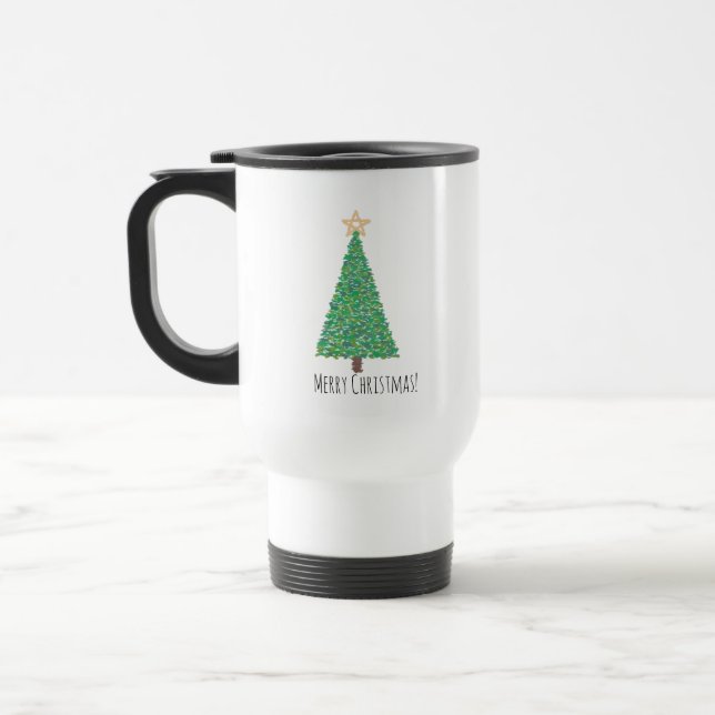Mug De Voyage Arbre de Noël vert (Gauche)