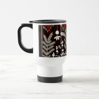 Mug De Voyage Arbre de vie tribal Warli - bois walart