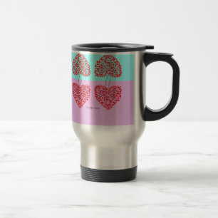 Mug De Voyage Arbre du coeur (bleu et rose) La bouillie de Saint