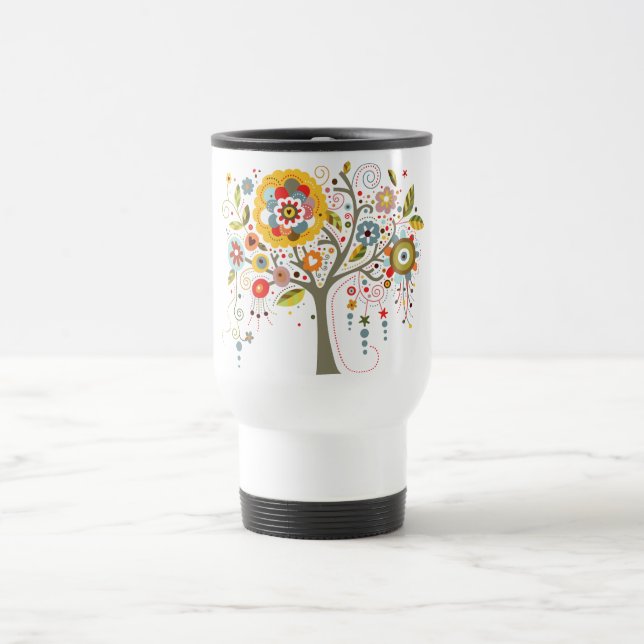 Mug De Voyage Arbre en floraison (Centre)
