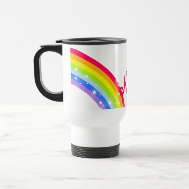 Mug De Voyage Arc en arc-en-ciel Voyage de nom court / muqueuse  (Gauche)