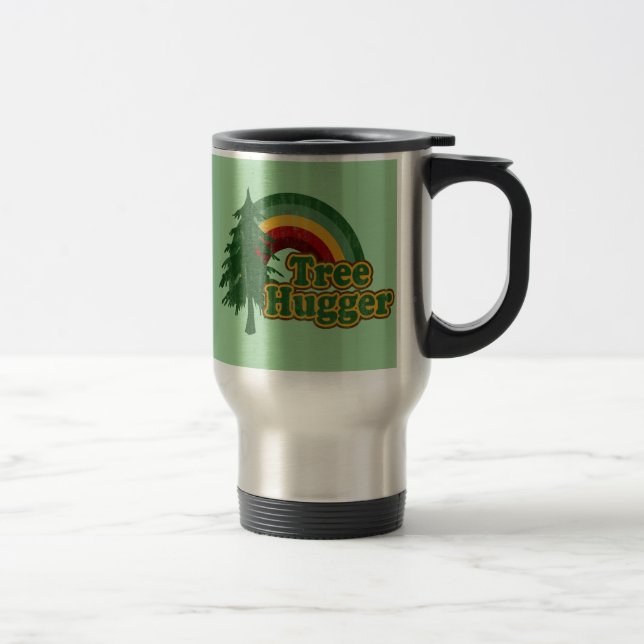 Mug De Voyage Arc-en-ciel de hippie de Hugger d'arbre (Droit)