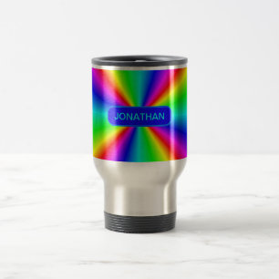Mug De Voyage Arc-en-ciel lumineux coloré personnalisé