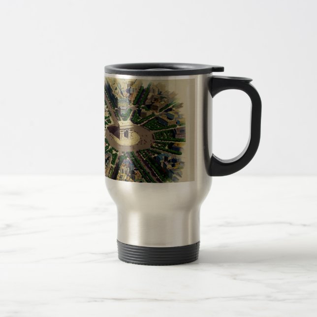Mug De Voyage Arc vintage de Triomphe Paris (Droit)