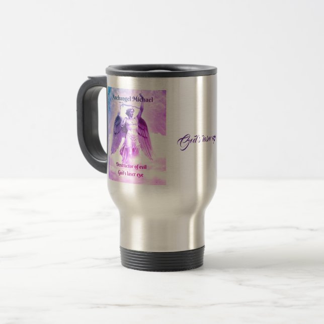 Mug De Voyage Archangel Michael violet muqueuse voyage (Devant gauche)