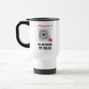 Mug De Voyage Architecte informatique : Mon réseau, mes règles D
