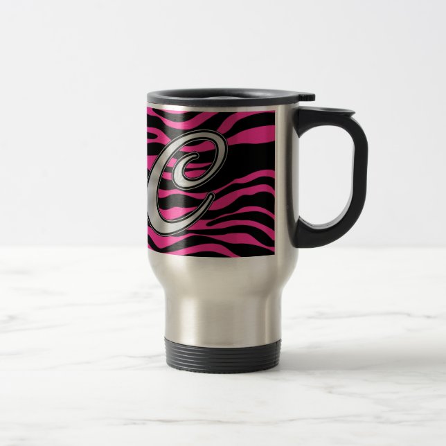 MUG DE VOYAGE ARGENT C DE ZÈBRE DE ROSES INDIEN (Droit)