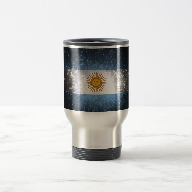 Mug De Voyage Argentine Flag Firework (Centre)