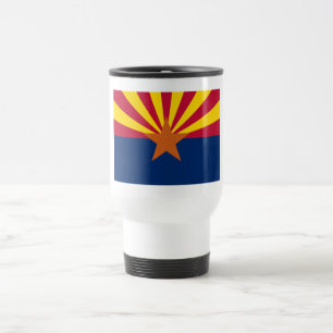 Mug De Voyage Arizona Drapeau : Réglage de Star Sun, État du cui