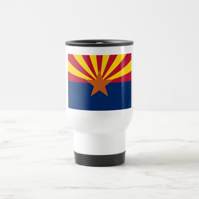 Mug De Voyage Arizona Drapeau : Réglage de Star Sun, État du cui (Centre)