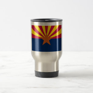 Mug De Voyage Arizona Drapeau : Réglage de Star Sun, État du cui