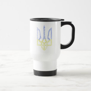 Mug De Voyage Armoiries de l'Ukraine trident motif de la spirale