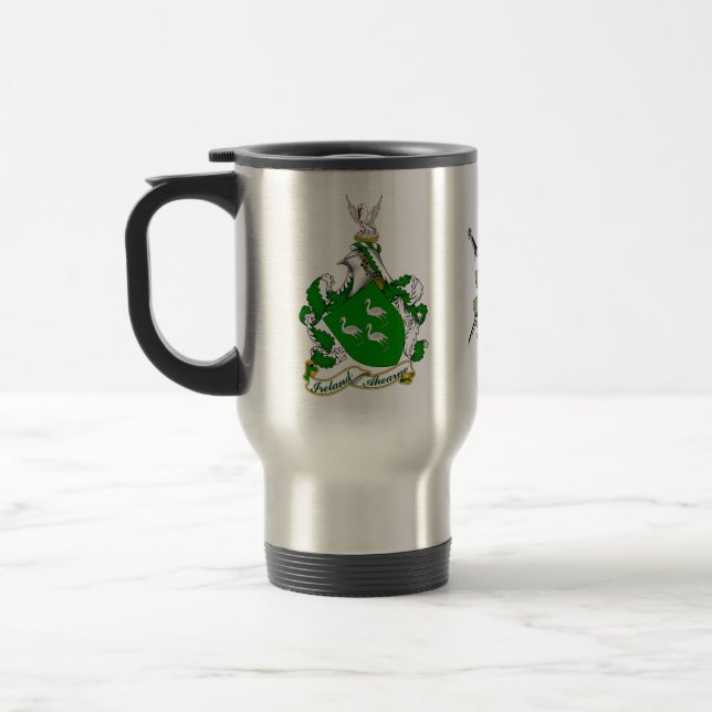 Mug De Voyage Armoiries irlandaises d'Ahearne personnalisées (Gauche)