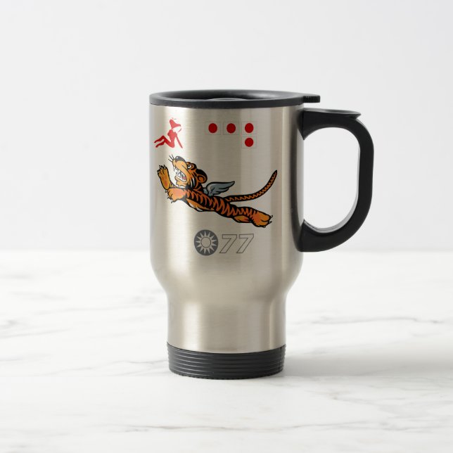 Mug De Voyage Art de nez de 2ÈME GUERRE MONDIALE de Flying (Droit)