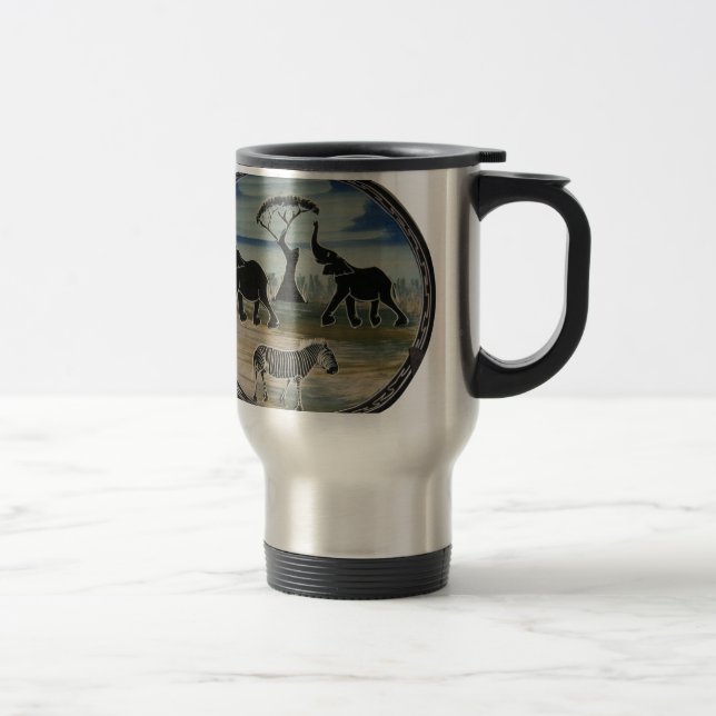 Mug De Voyage Art Eléphant Africain (Droit)